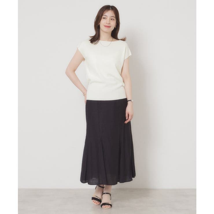 【接触冷感／手洗い可】フレンチスリーブニット | ITS'DEMO | 詳細画像2 