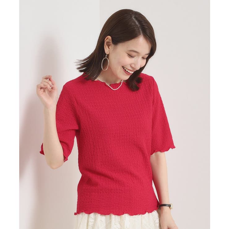 【手洗い可】シャーリングジャカードプルオーバー | ITS'DEMO | 詳細画像10 