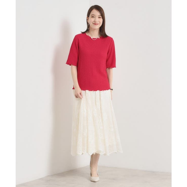 【手洗い可】シャーリングジャカードプルオーバー | ITS'DEMO | 詳細画像11 