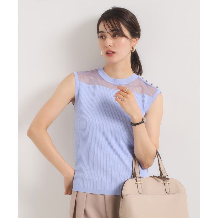 【手洗い可】シアー切替ニット | ITS'DEMO | 詳細画像9 