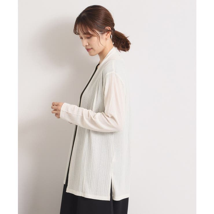 【手洗い可】シアー着流しカーディガン | ITS'DEMO | 詳細画像4 