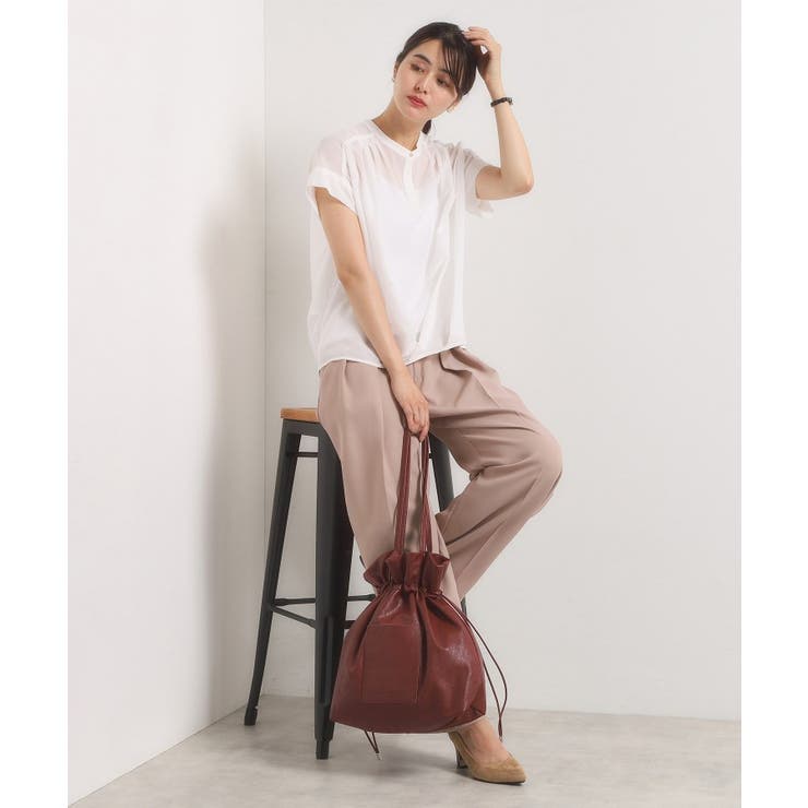 【手洗い可】シアー裾タックブラウス | ITS'DEMO | 詳細画像7 