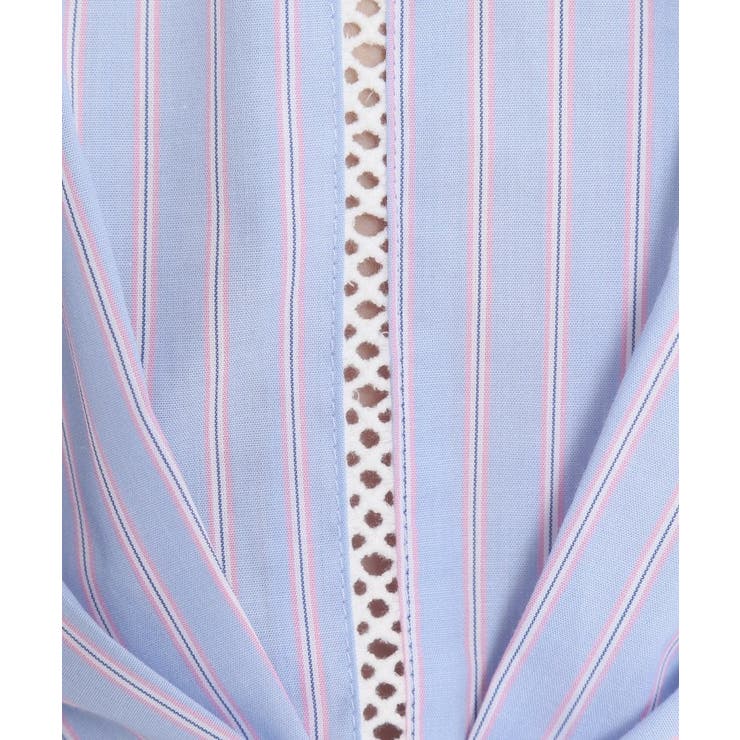 【手洗い可】袖ツイストストライプブラウス | ITS'DEMO | 詳細画像16 