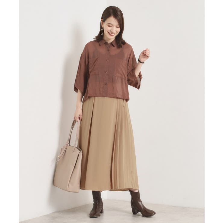 【手洗い可／ウエストゴム】サイドプリーツパンツ | ITS'DEMO | 詳細画像10 