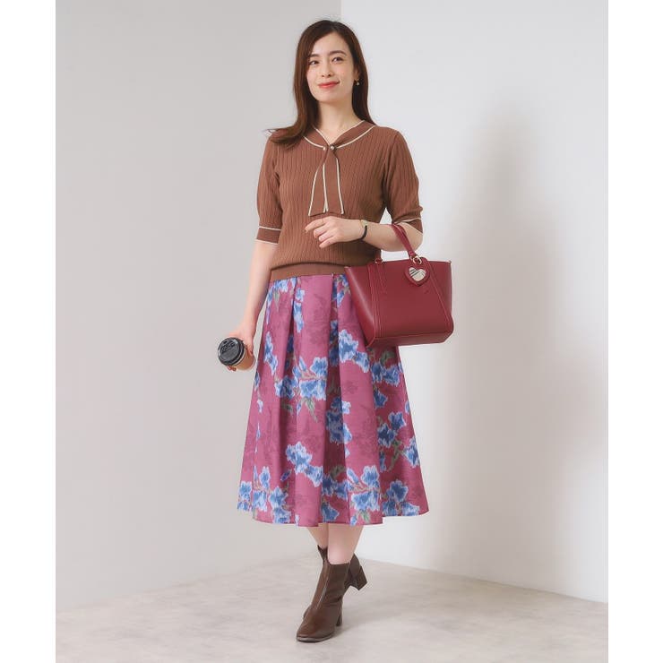 【手洗い可】配色ボウタイニット | ITS'DEMO | 詳細画像13 