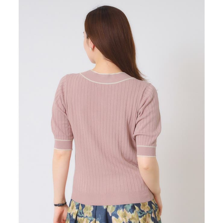 【手洗い可】配色ボウタイニット | ITS'DEMO | 詳細画像22 