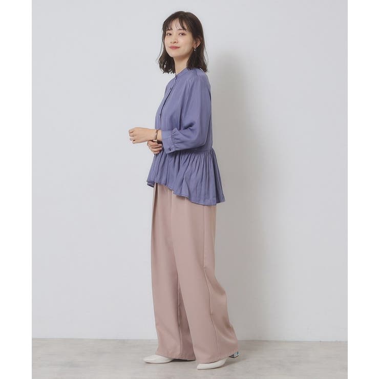 【手洗い可】サテンペプラムブラウス | ITS'DEMO | 詳細画像18 