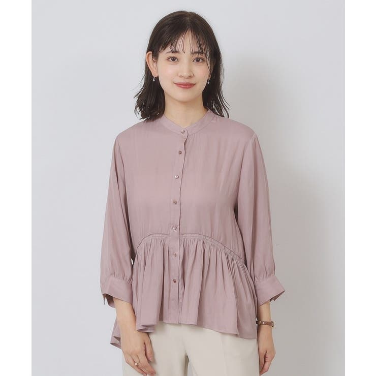 【手洗い可】サテンペプラムブラウス | ITS'DEMO | 詳細画像20 