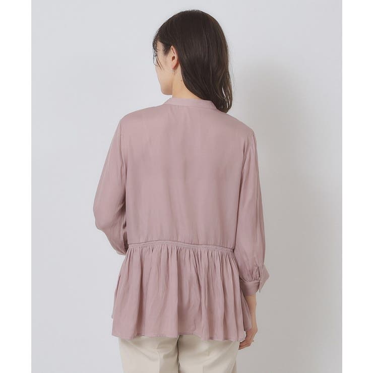 【手洗い可】サテンペプラムブラウス | ITS'DEMO | 詳細画像22 