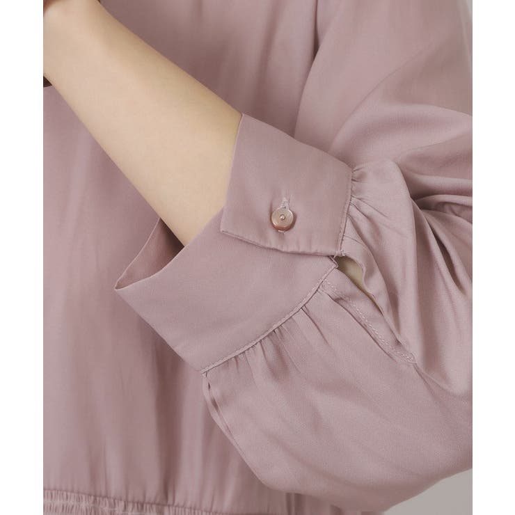 【手洗い可】サテンペプラムブラウス | ITS'DEMO | 詳細画像25 