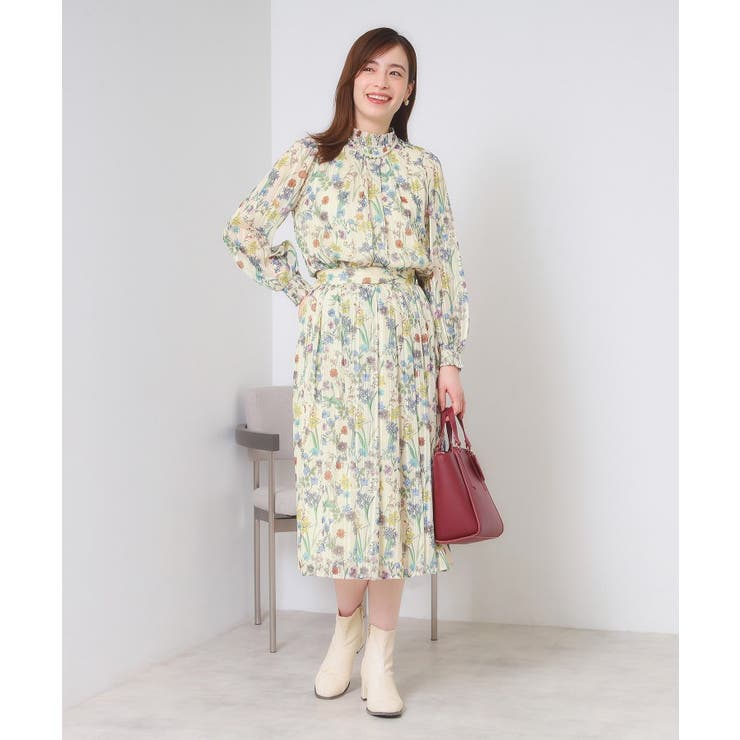 【手洗い可／セットアップ可】ラメストライプ花柄ブラウス | ITS'DEMO | 詳細画像5 