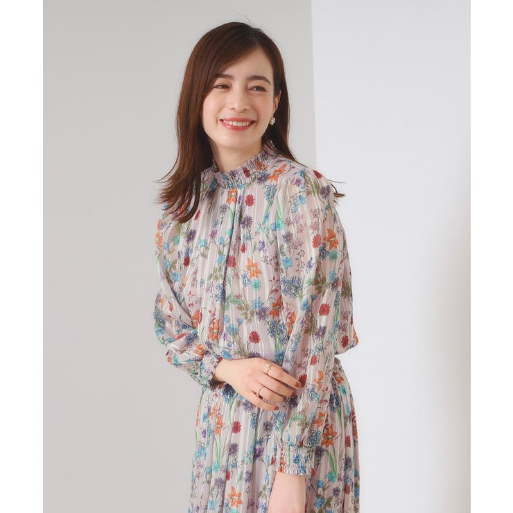 【手洗い可／セットアップ可】ラメストライプ花柄ブラウス | ITS'DEMO | 詳細画像12 