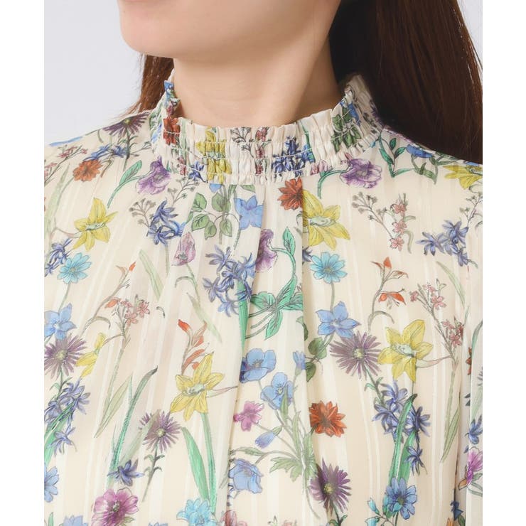 【手洗い可／セットアップ可】ラメストライプ花柄ブラウス | ITS'DEMO | 詳細画像19 