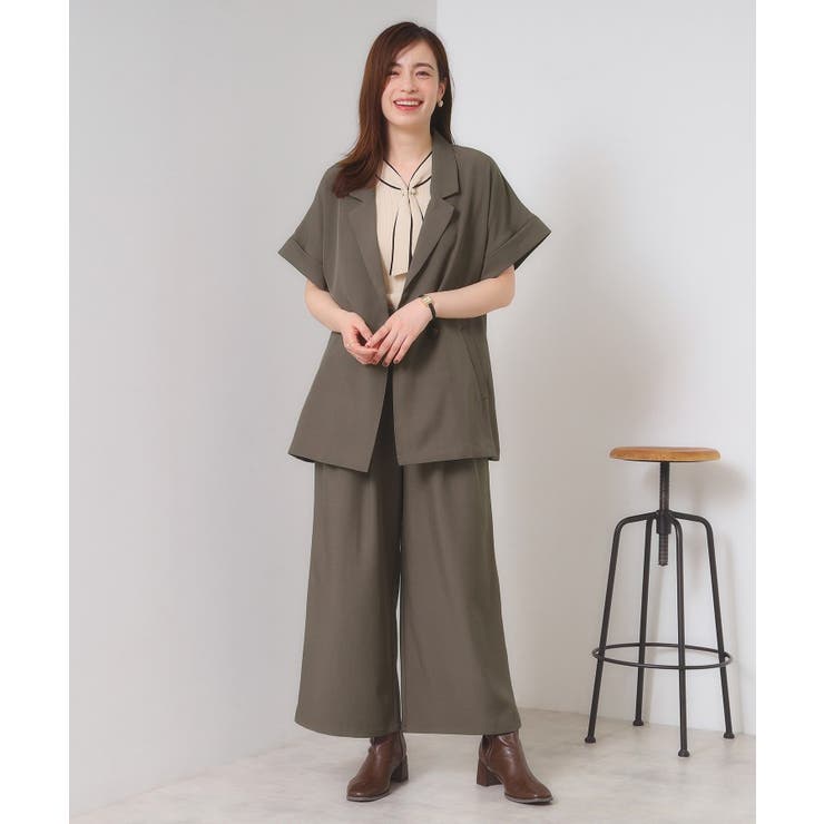 【手洗い可／セットアップ可】5分袖ジャケット | ITS'DEMO | 詳細画像11 