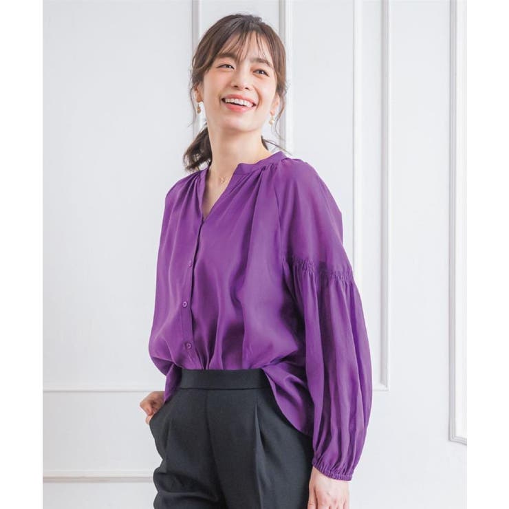 【手洗い可】シアーボリューム袖ブラウス | ITS'DEMO | 詳細画像1 