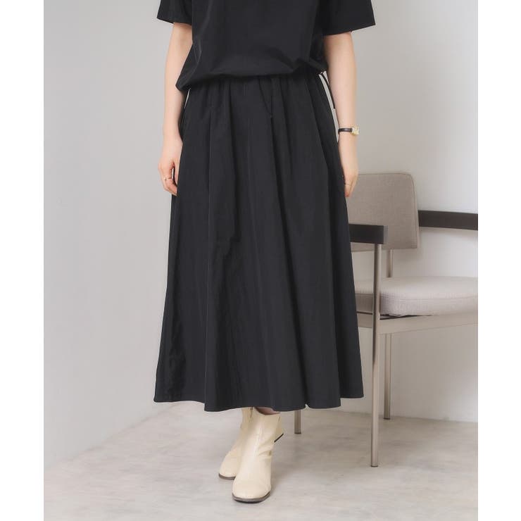 ブラック(019) | 【撥水／洗濯機OK】スカート | ITS'DEMO