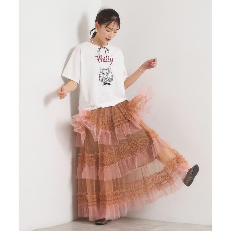 キャットプリントTシャツ | ITS'DEMO | 詳細画像5 
