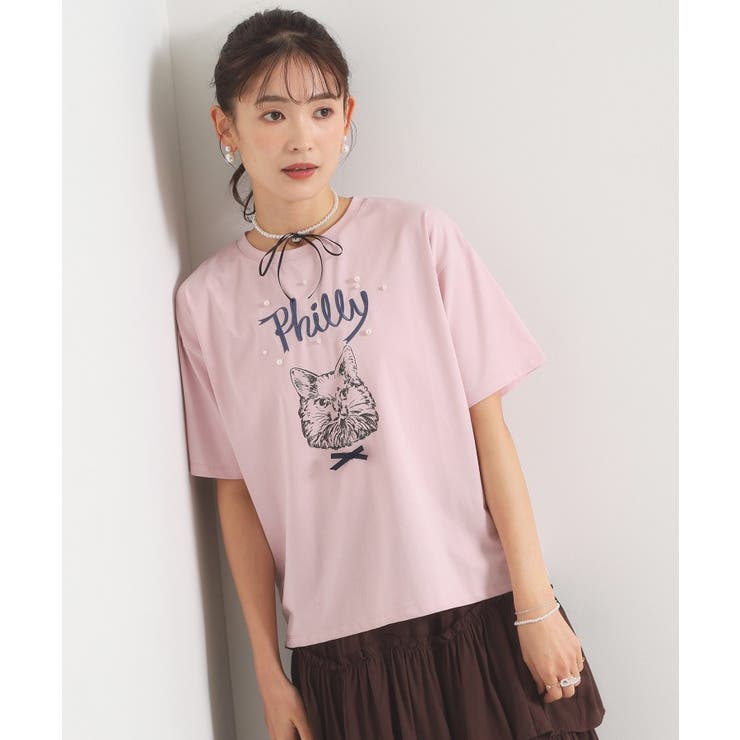 キャットプリントTシャツ | ITS'DEMO | 詳細画像8 