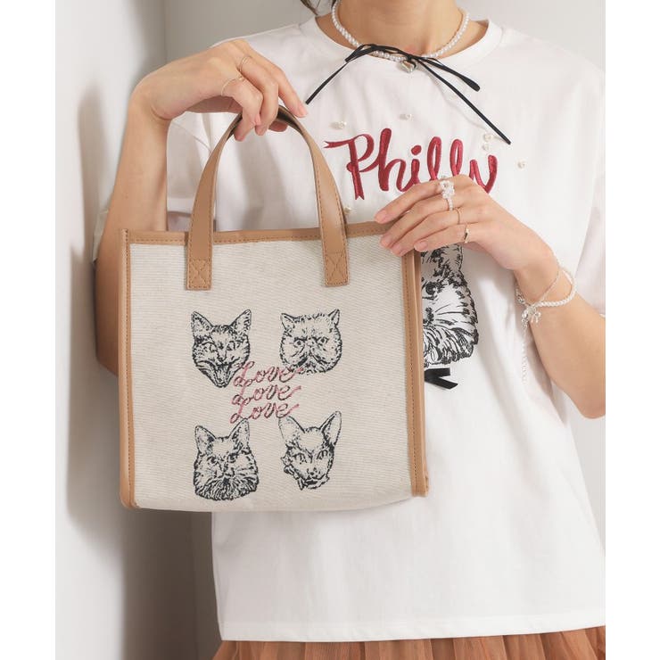 アイボリー(104) | ＜Philly chocolateコラボ＞ジャガードBOXトート | ITS'DEMO