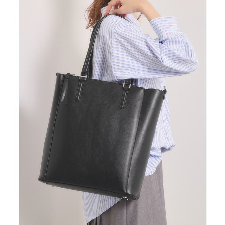 ブラック(019) | PU軽量2WAY縦型A4トート | ITS'DEMO