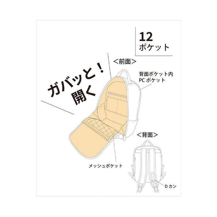 【12ポケット】ガバッとリュック | ITS'DEMO | 詳細画像34 