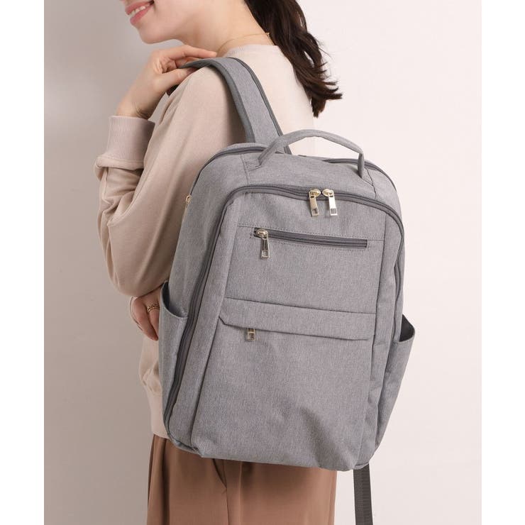 グレー(412) | 【12ポケット】ガバッとリュック | ITS'DEMO