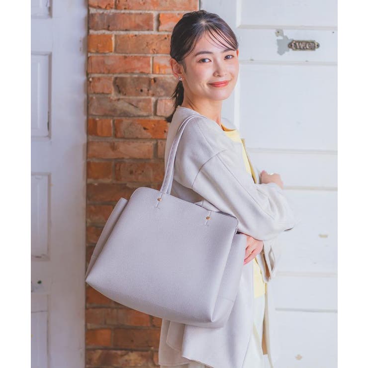 ＜楽もち＞軽量PU三層A4トート | ITS'DEMO | 詳細画像1 