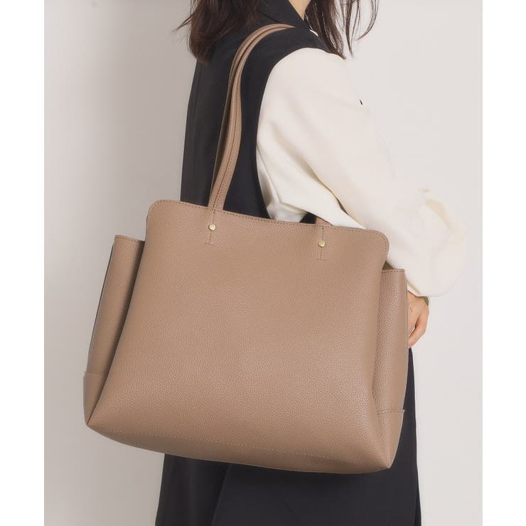 モカブラウン(042) | ＜楽もち＞軽量PU三層A4トート | ITS'DEMO