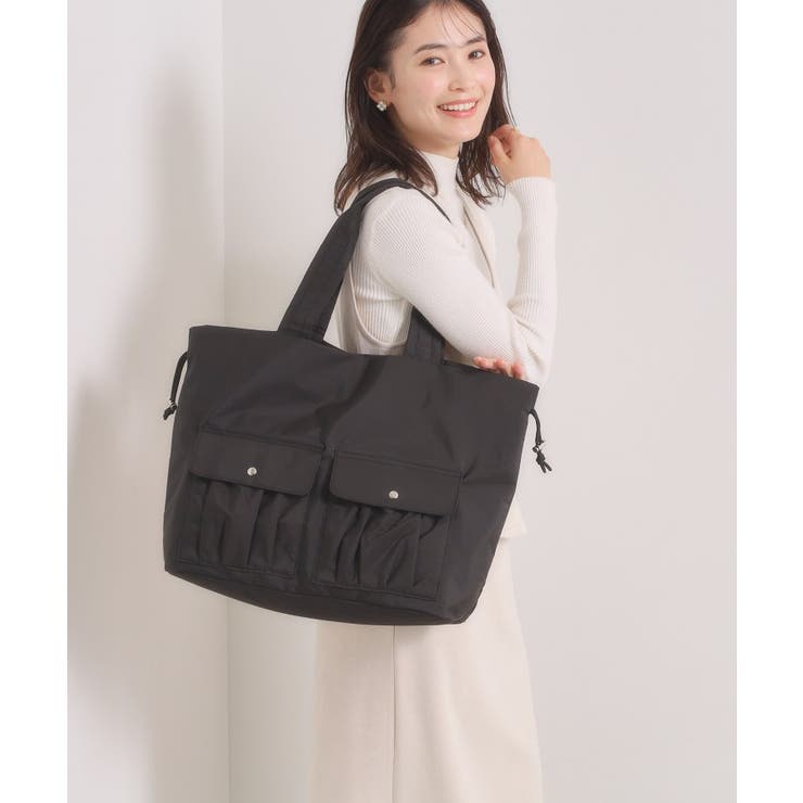 【8ポケット／A4対応】撥水Wポケットドロストトート | ITS'DEMO | 詳細画像3 