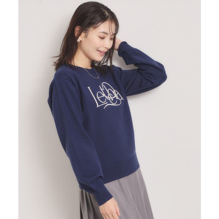 【手洗い可】ロゴ刺繍ニット | ITS'DEMO | 詳細画像9 