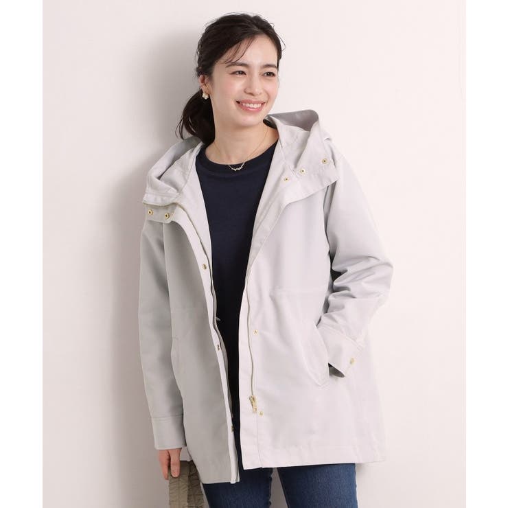 ライトグレー(011) | 【撥水・花粉防止／手洗い可】ミディアム丈マウンテンパーカー | ITS'DEMO