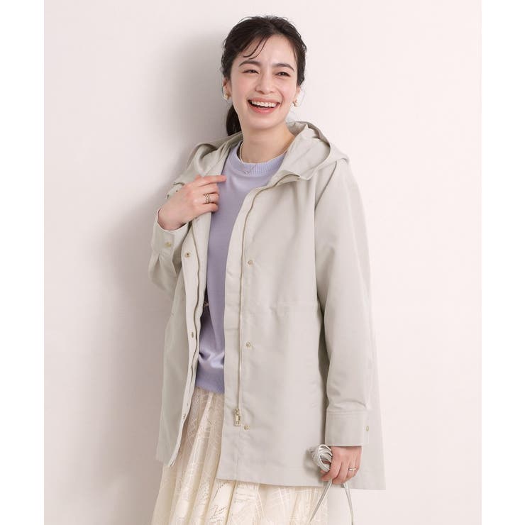 ライトベージュ(051) | 【撥水・花粉防止／手洗い可】ミディアム丈マウンテンパーカー | ITS'DEMO
