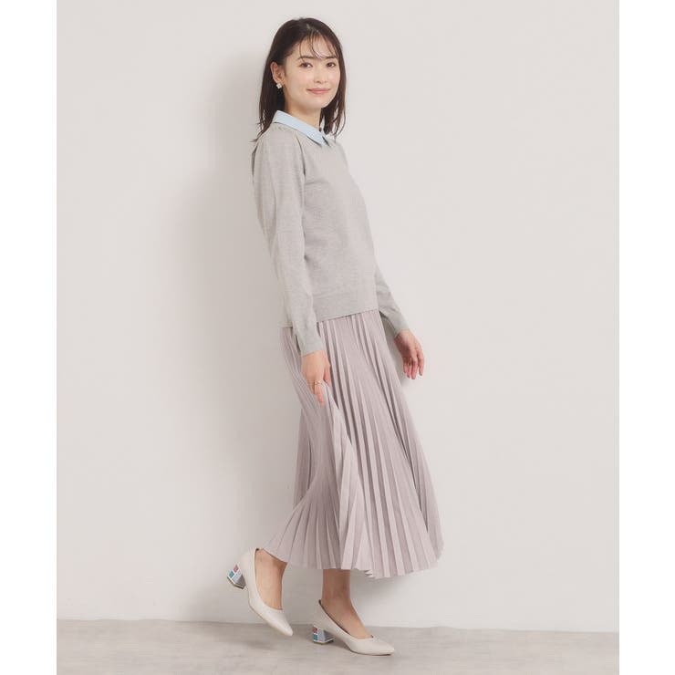 【手洗い可】シャツ襟付きニット | ITS'DEMO | 詳細画像6 