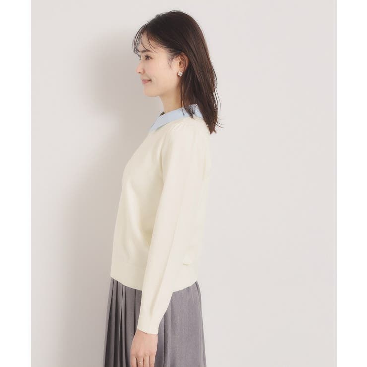 【手洗い可】シャツ襟付きニット | ITS'DEMO | 詳細画像14 