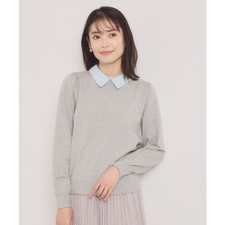 グレー(012) | 【手洗い可】シャツ襟付きニット | ITS'DEMO