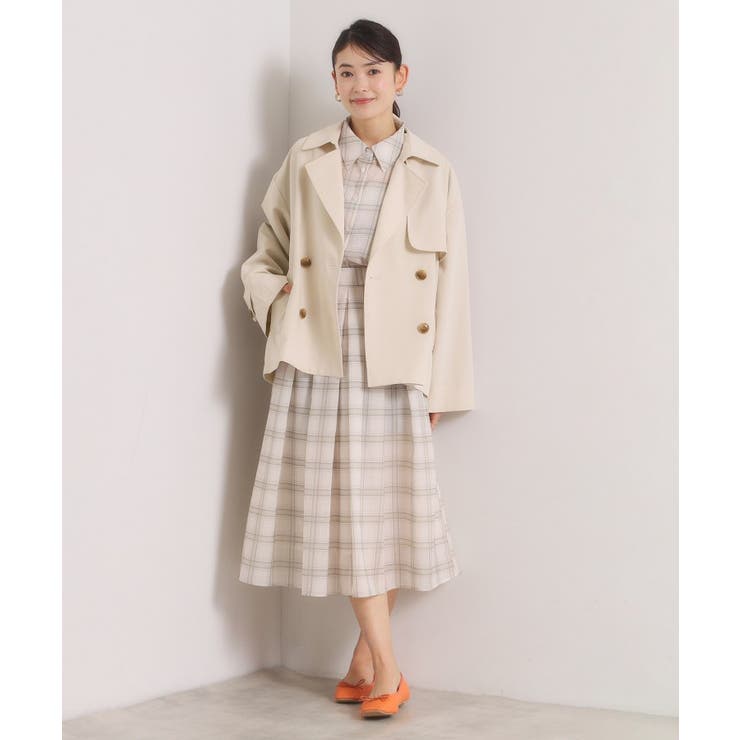 【撥水／花粉防止／手洗い可】ショートトレンチコート | ITS'DEMO | 詳細画像7 