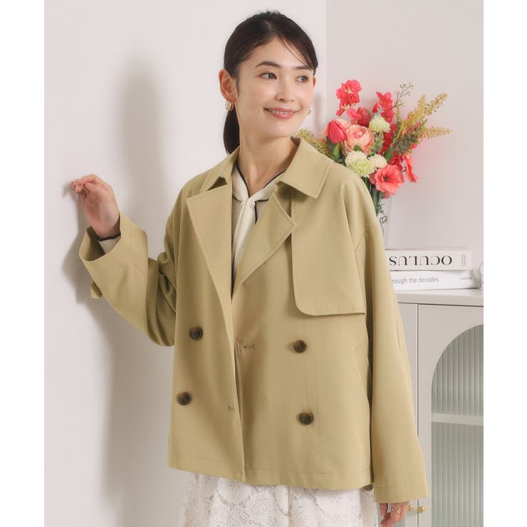 【撥水／花粉防止／手洗い可】ショートトレンチコート | ITS'DEMO | 詳細画像10 