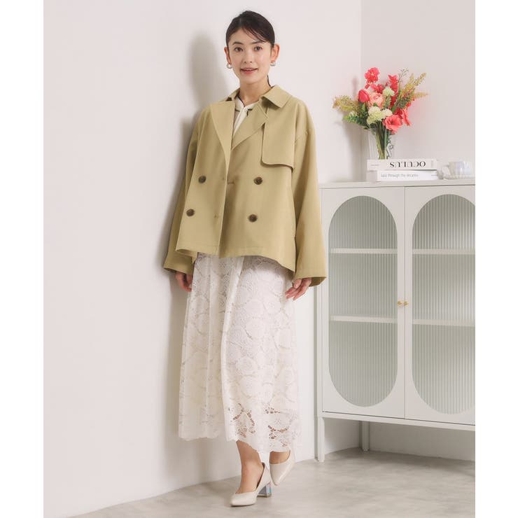 【撥水／花粉防止／手洗い可】ショートトレンチコート | ITS'DEMO | 詳細画像12 