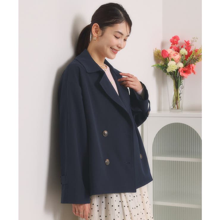 【撥水／花粉防止／手洗い可】ショートトレンチコート | ITS'DEMO | 詳細画像14 