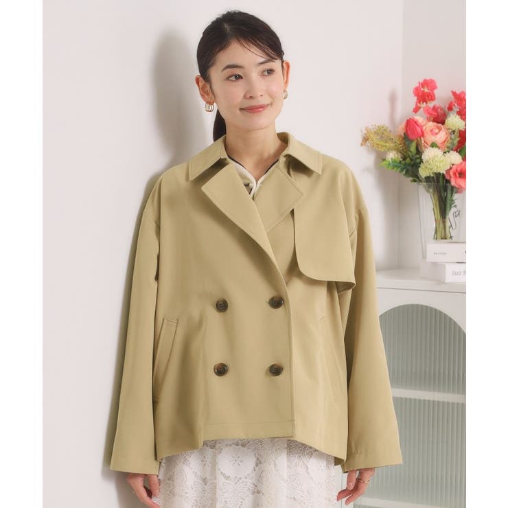 【撥水／花粉防止／手洗い可】ショートトレンチコート | ITS'DEMO | 詳細画像19 