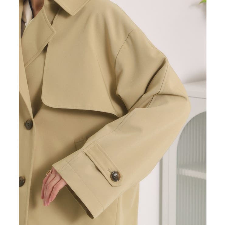 【撥水／花粉防止／手洗い可】ショートトレンチコート | ITS'DEMO | 詳細画像23 