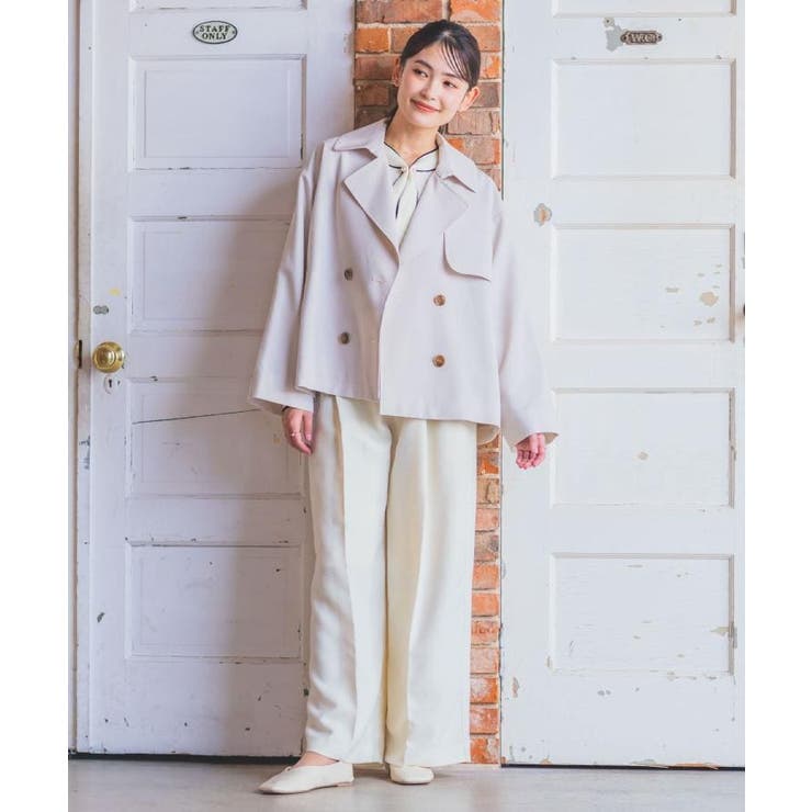 【撥水／花粉防止／手洗い可】ショートトレンチコート | ITS'DEMO | 詳細画像3 