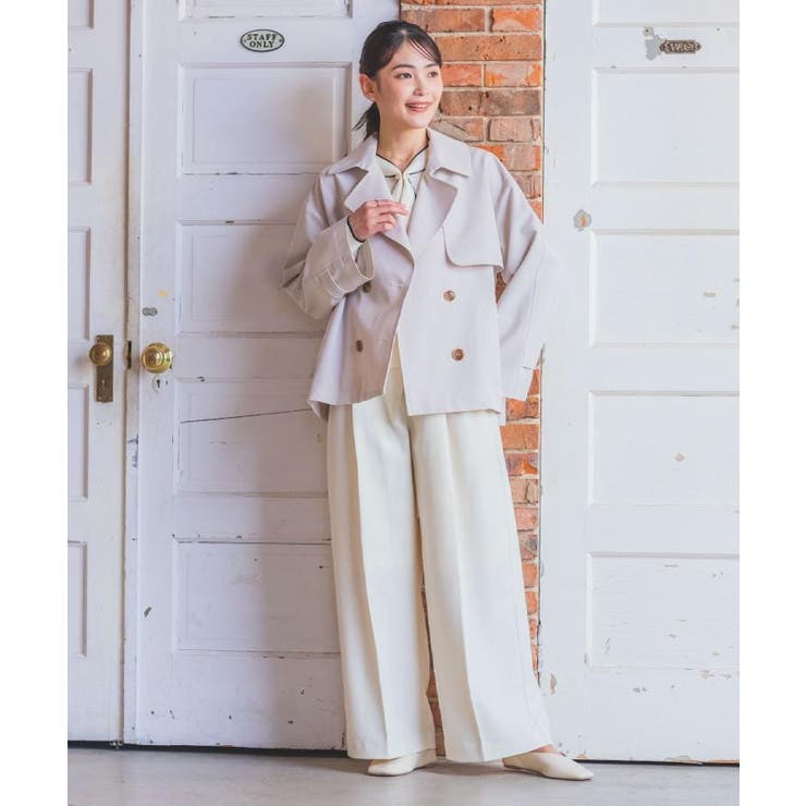 【撥水／花粉防止／手洗い可】ショートトレンチコート | ITS'DEMO | 詳細画像4 