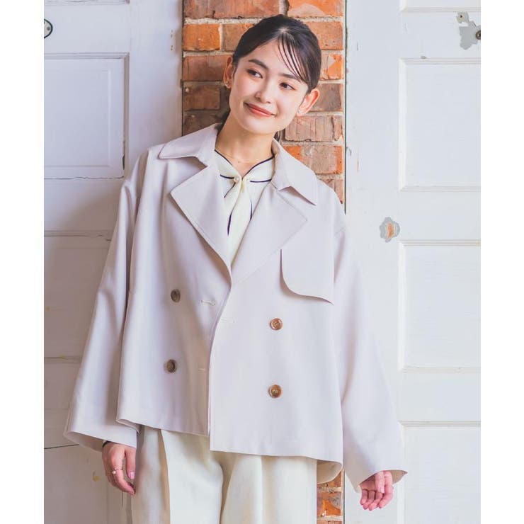 【撥水／花粉防止／手洗い可】ショートトレンチコート | ITS'DEMO | 詳細画像2 