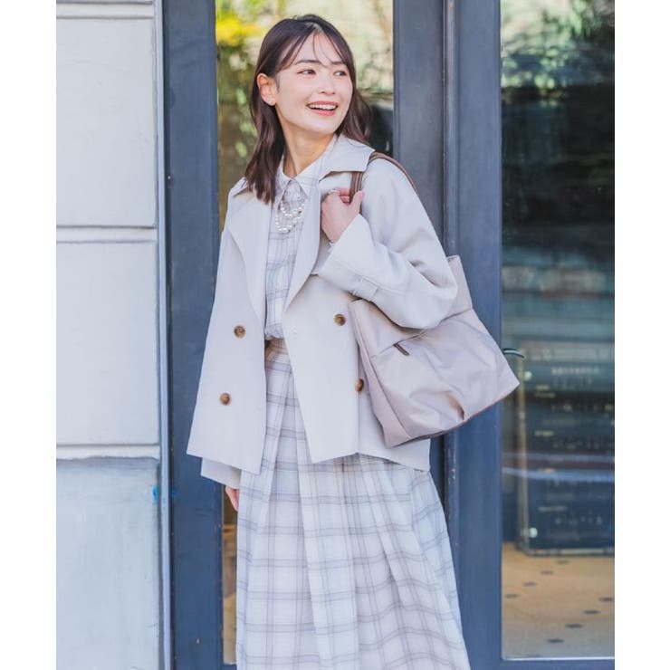 【撥水／花粉防止／手洗い可】ショートトレンチコート | ITS'DEMO | 詳細画像1 