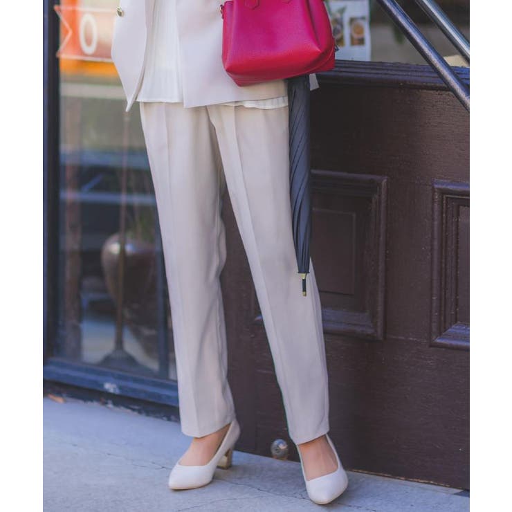 【洗濯機OK／イージーケア】ツイルストレッチテーパードパンツ | ITS'DEMO | 詳細画像1 