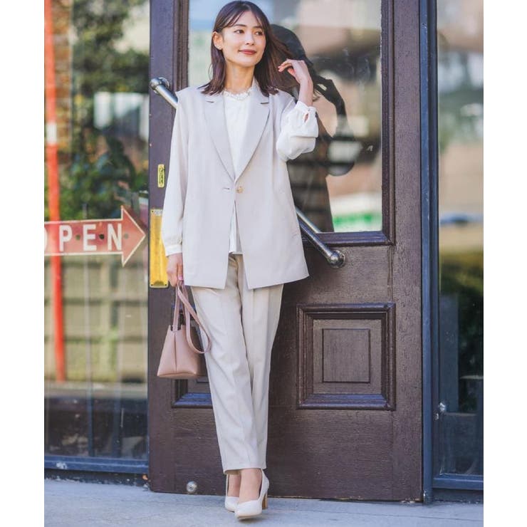 【洗濯機OK／イージーケア】ツイルストレッチテーパードパンツ | ITS'DEMO | 詳細画像3 