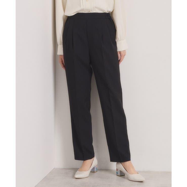 ブラック(019) | 【洗濯機OK／イージーケア】ツイルストレッチテーパードパンツ | ITS'DEMO