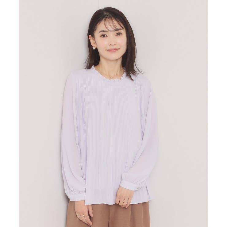 ラベンダー(080) | 【入卒／手洗い可】プリーツブラウス | ITS'DEMO