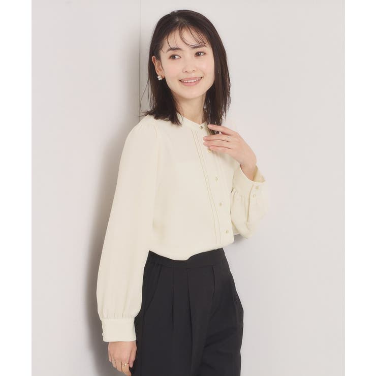 【入卒／手洗い可】フロントピンタックブラウス | ITS'DEMO | 詳細画像1 
